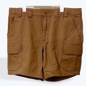 Duluth Trading‎ Company Cargo Shorts Mens Brown Relaxed Fit Work Utility Size 40